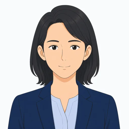 納得した女性会社員の表情イラスト