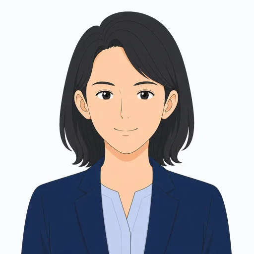 前向きな女性会社員の表情イラスト
