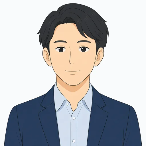 安心した男性会社員の表情イラスト