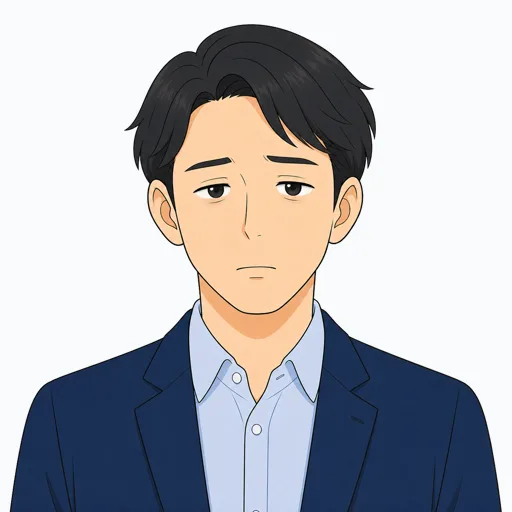 疲れた男性会社員の表情イラスト