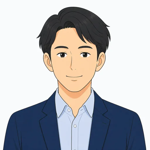 納得した男性会社員の表情イラスト