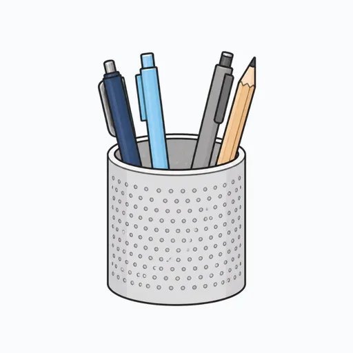 ペン立てのイラスト