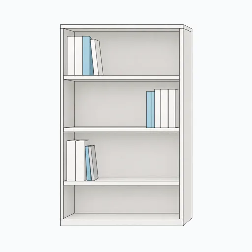 書棚のイラストのイラスト