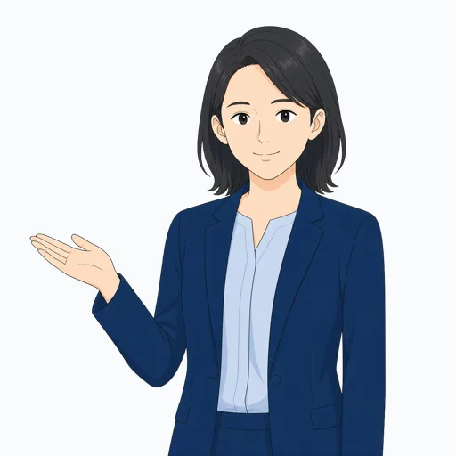 プレゼンする女性会社員のイラストのイラスト