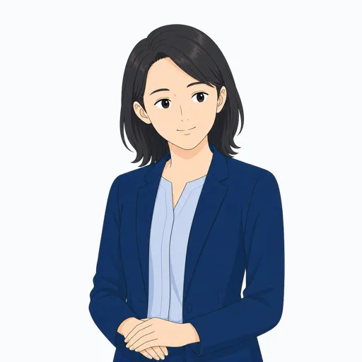 話を聞く女性会社員のイラストのイラスト
