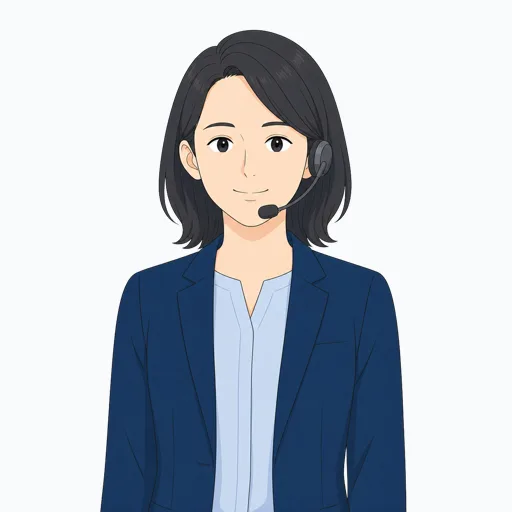 オンライン会議中の女性会社員のイラスト