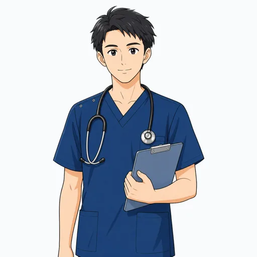 看護師の男性のイラスト
