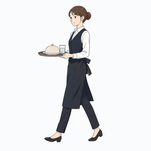 飲食店スタッフの女性イラスト