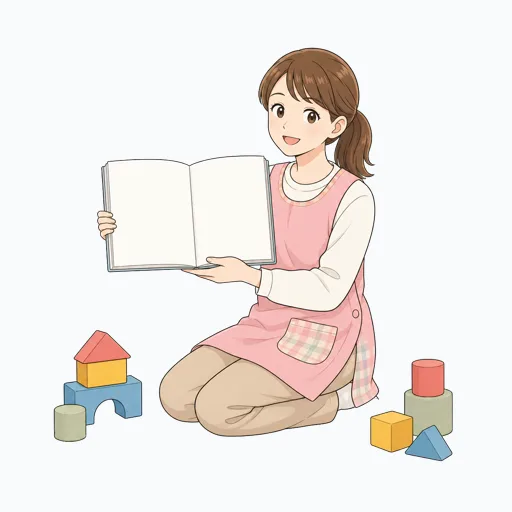 保育士の女性イラストのイラスト