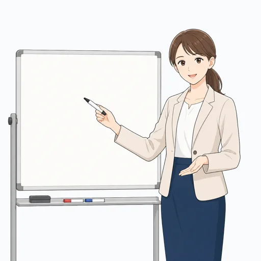 教師・講師の女性イラストのイラスト