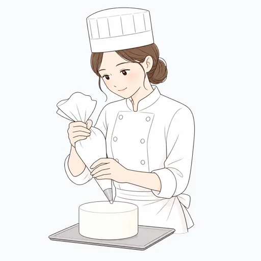 パティシエの女性イラストのイラスト