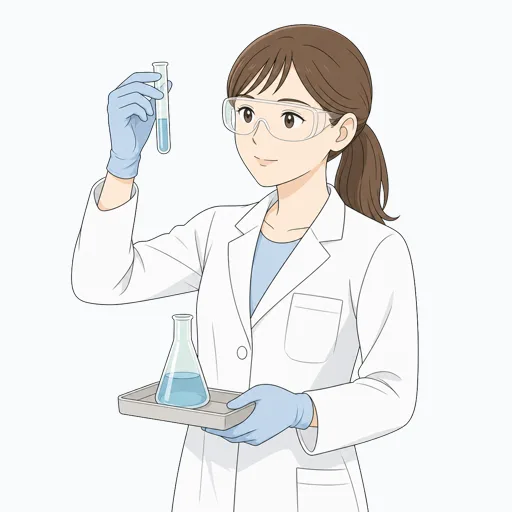 研究員の女性イラストのイラスト