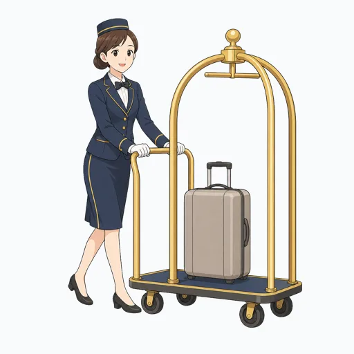 ホテルスタッフの女性イラストのイラスト