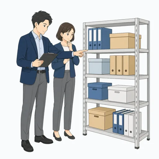 二人で備品の数を確認するスタッフ
