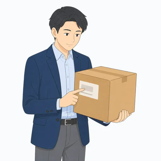 ラベルやバーコードを確認するスタッフ